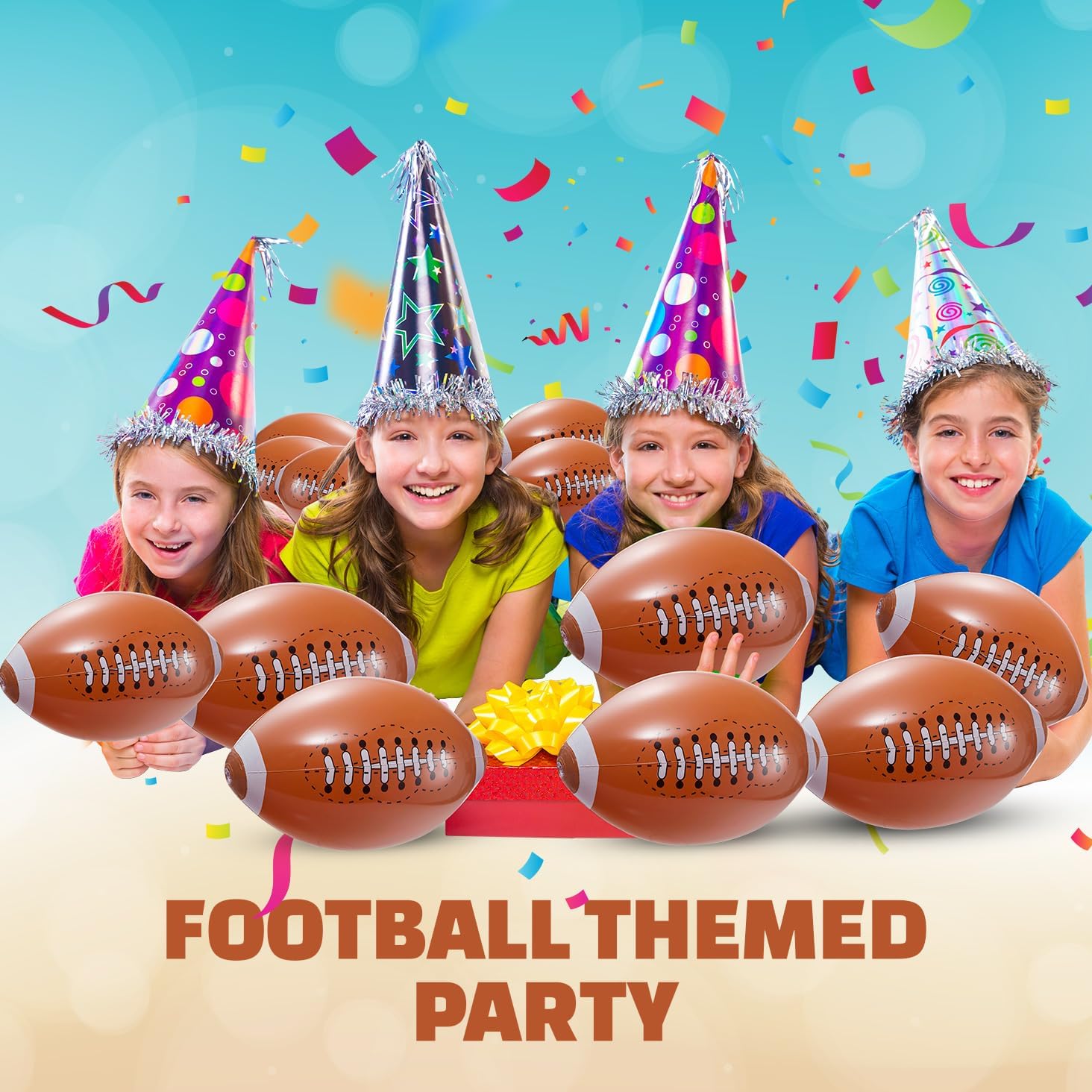Detalle 2 de Bedwina 12-Pack 16" Inflatable Footballs 🏈