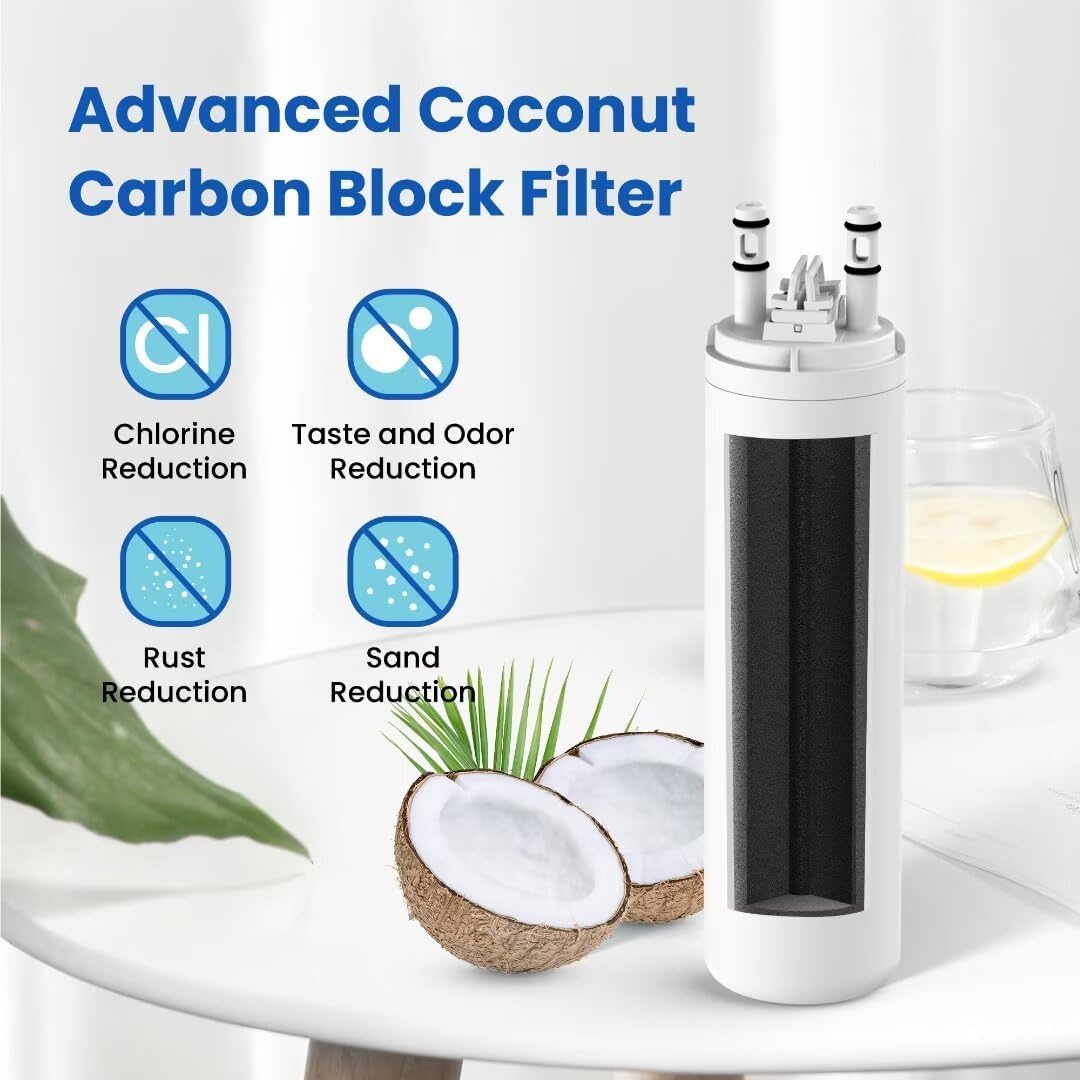 Detalle de Haprait HP006 Refrigerator Water Filter, 2-Pack Carbon Fiber Replacement