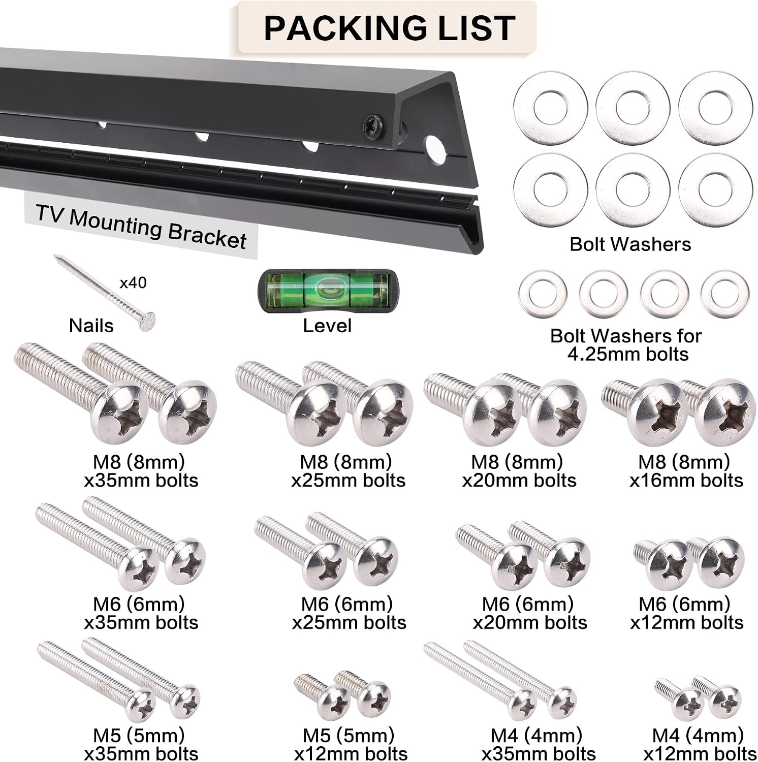 Detalle 2 de No Drill Drywall TV Mount (No Stud) for 32–75 Inch TVs up to 150 lbs, Low-Profile Wall Mount