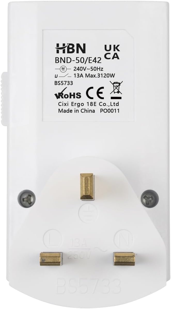 Detalle 2 de HBN 24 Hour Plug-in Compact Timer 13A