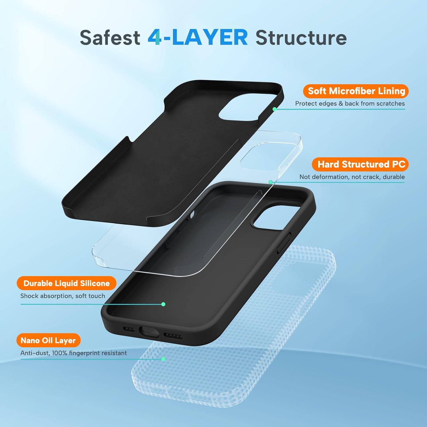Thumbnail 5 de Miracase Designed for iPhone 13 Case with Tempered Glass Screen Protector