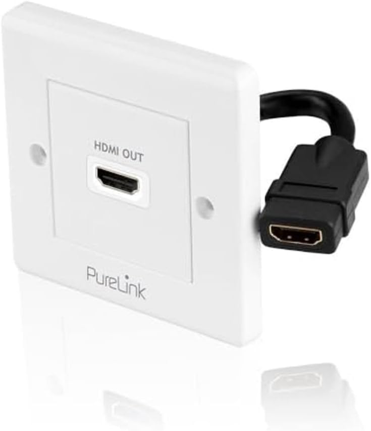 Thumbnail 1 de PureInstall PI100 High Speed HDMI Wanddose (HDMI A auf HDMI A), 1-fach, 0,1 m