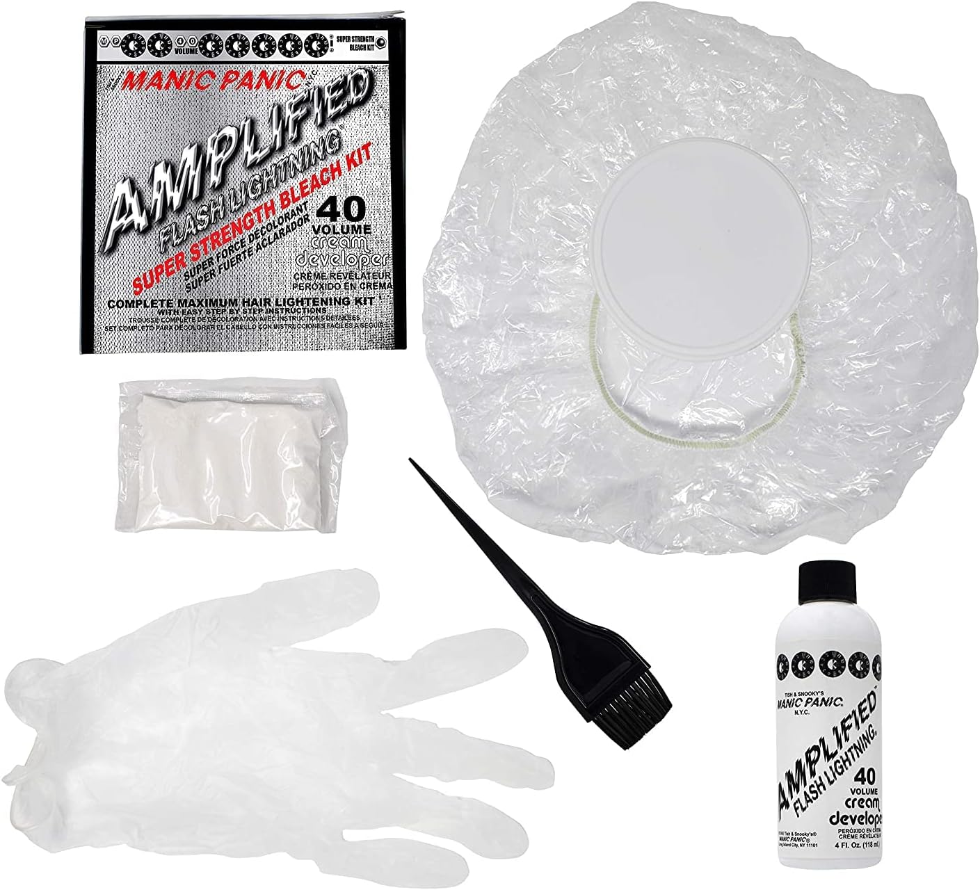 Thumbnail 2 de MANIC PANIC Amplified Flash Lightning Bleach Kit 40 Volume Cream Developer