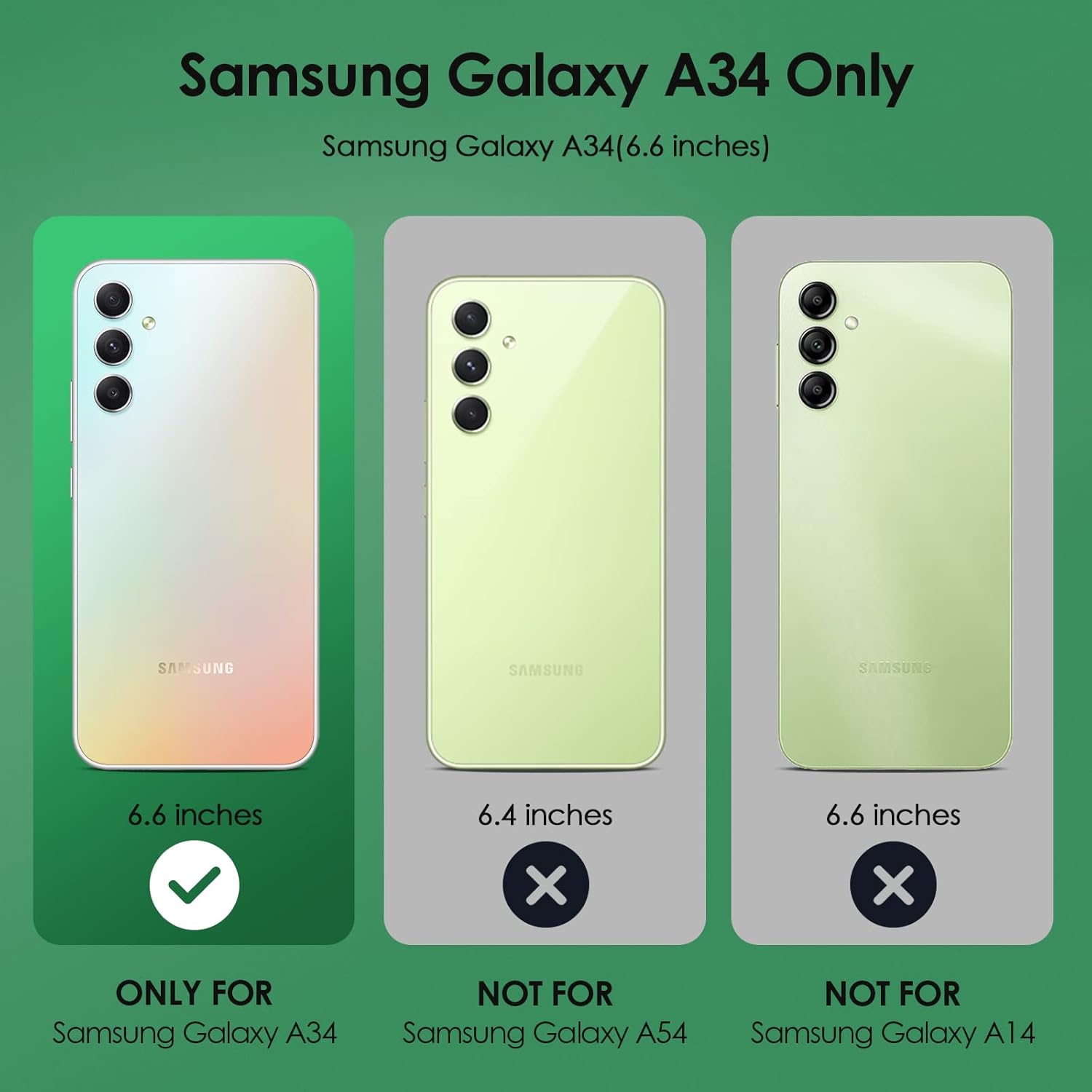 Detalle 2 de SHEDEER Hülle für Samsung Galaxy A34 5G 6,6" – Glitzer, Kameraschutz & Displayschutz, TPU Stoßfest