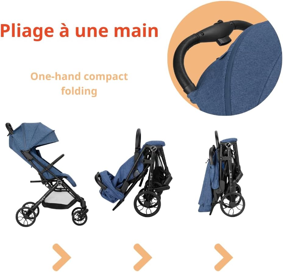 Detalle de Nurse Hit Poussette légère jusqu’à 22 kg – pliage compact et confort dès la naissance