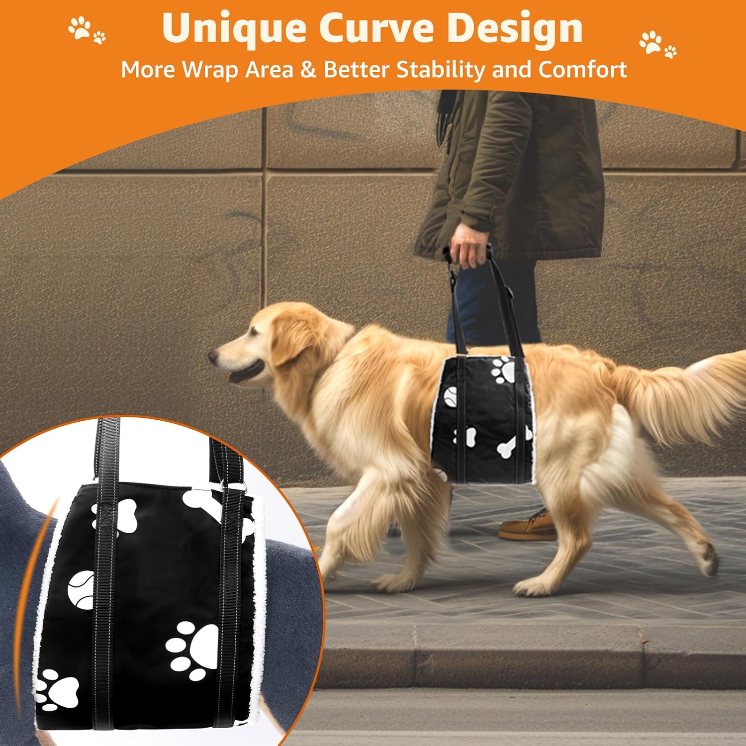 Detalle 2 de Adjustable Dog Sling for Back Leg Support X-Large