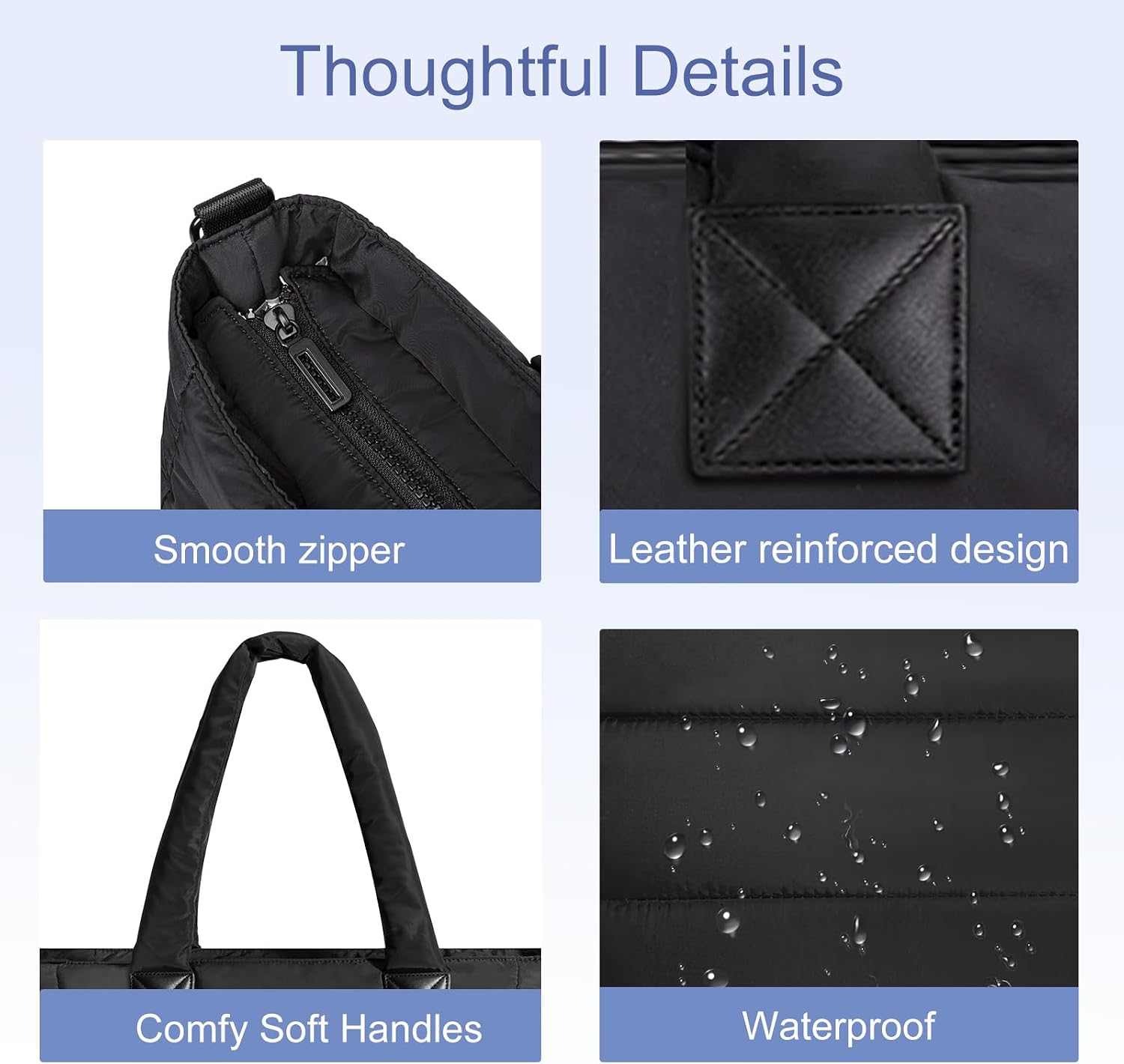 Thumbnail 5 de Puffer Tote Bag 16.3x6.3x12 in