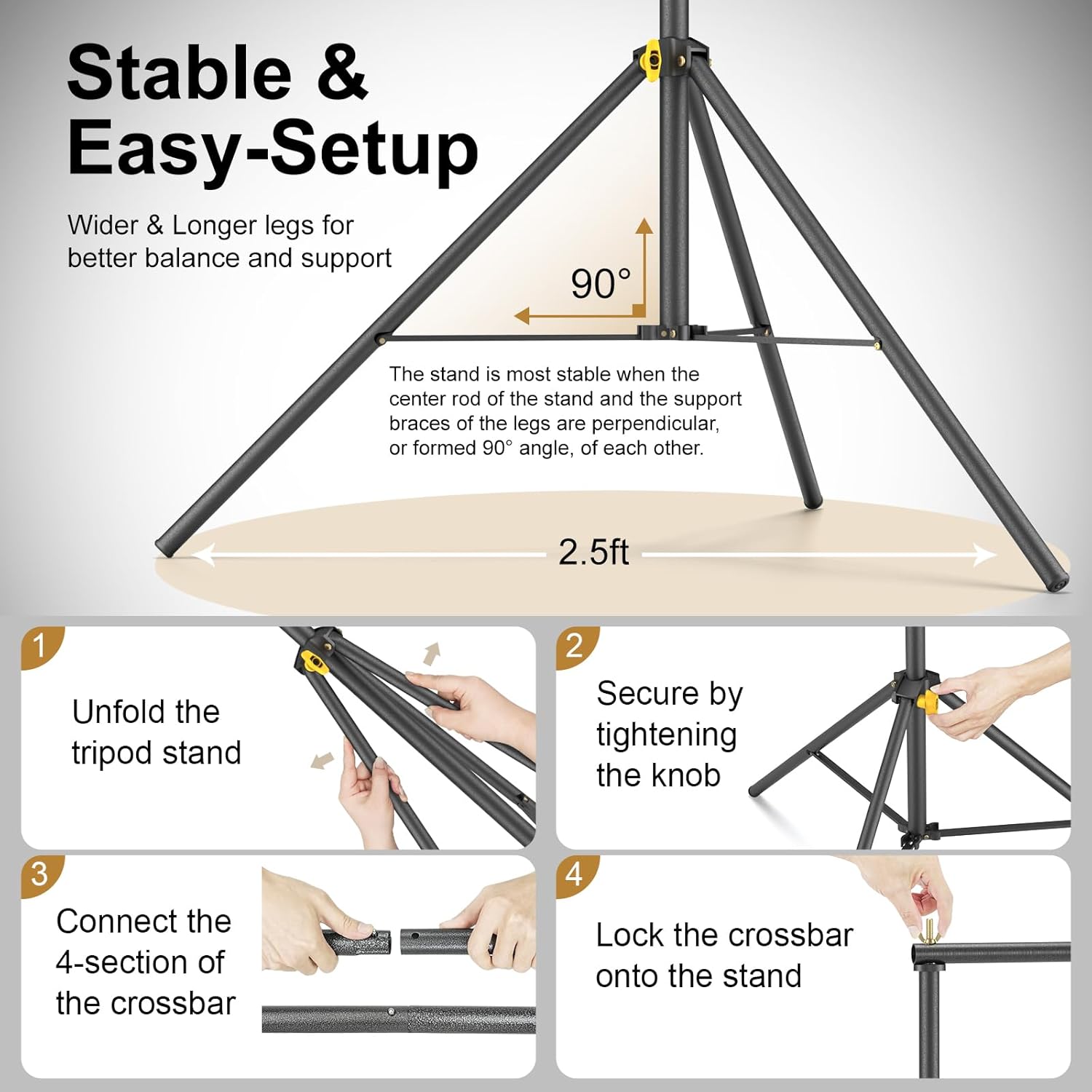 Detalle de LINCO Lincostore Backdrop Support Stand Kit 10x6.5ft
