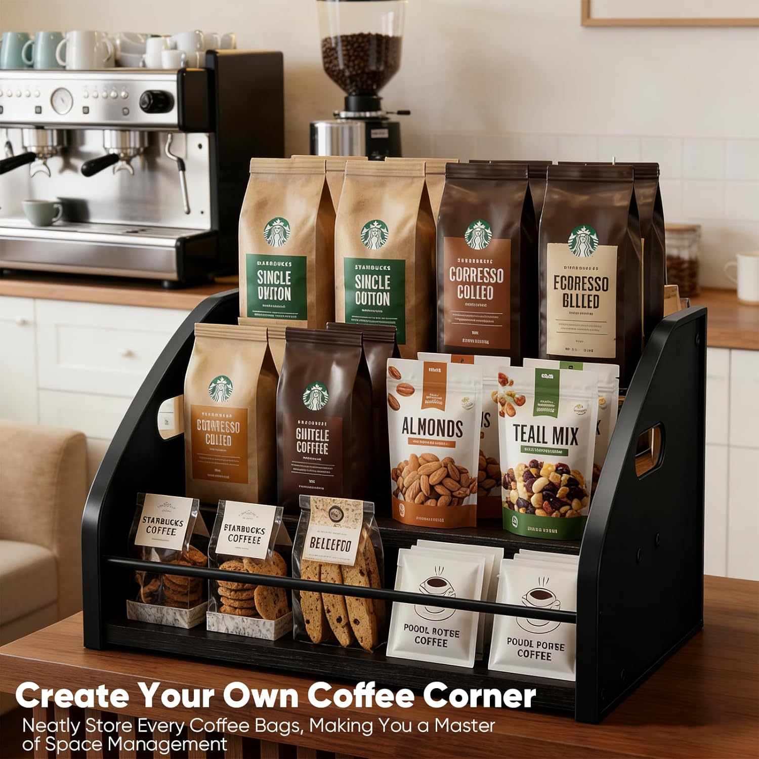 Thumbnail 3 de STAEVER Coffee Syrup Rack 15-Bottle Extra Large Shelf