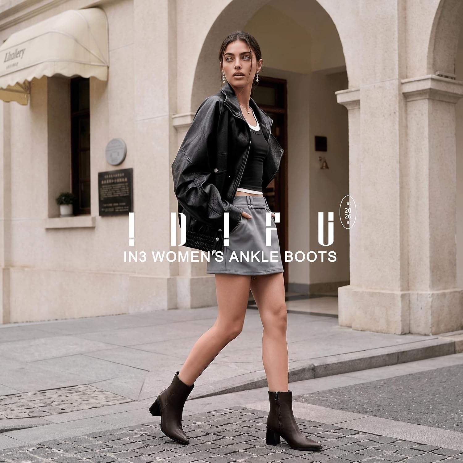 Thumbnail 2 de IDIFU Women's Ankle Boots with 2.7-Inch Block Heel