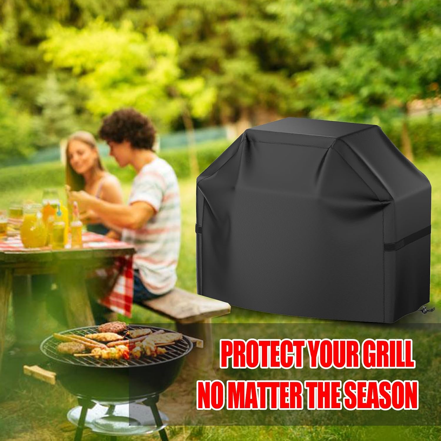 Thumbnail 6 de VIBOOS grill-cover 60-Inch BBQ Grill Cover, Waterproof Oxford Cloth