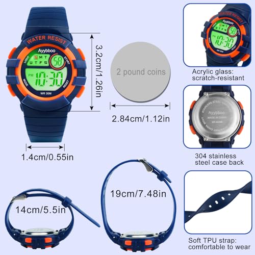Detalle 2 de Reloj Infantil Digital Ayybboo para Niños y Niñas (4–16 años)