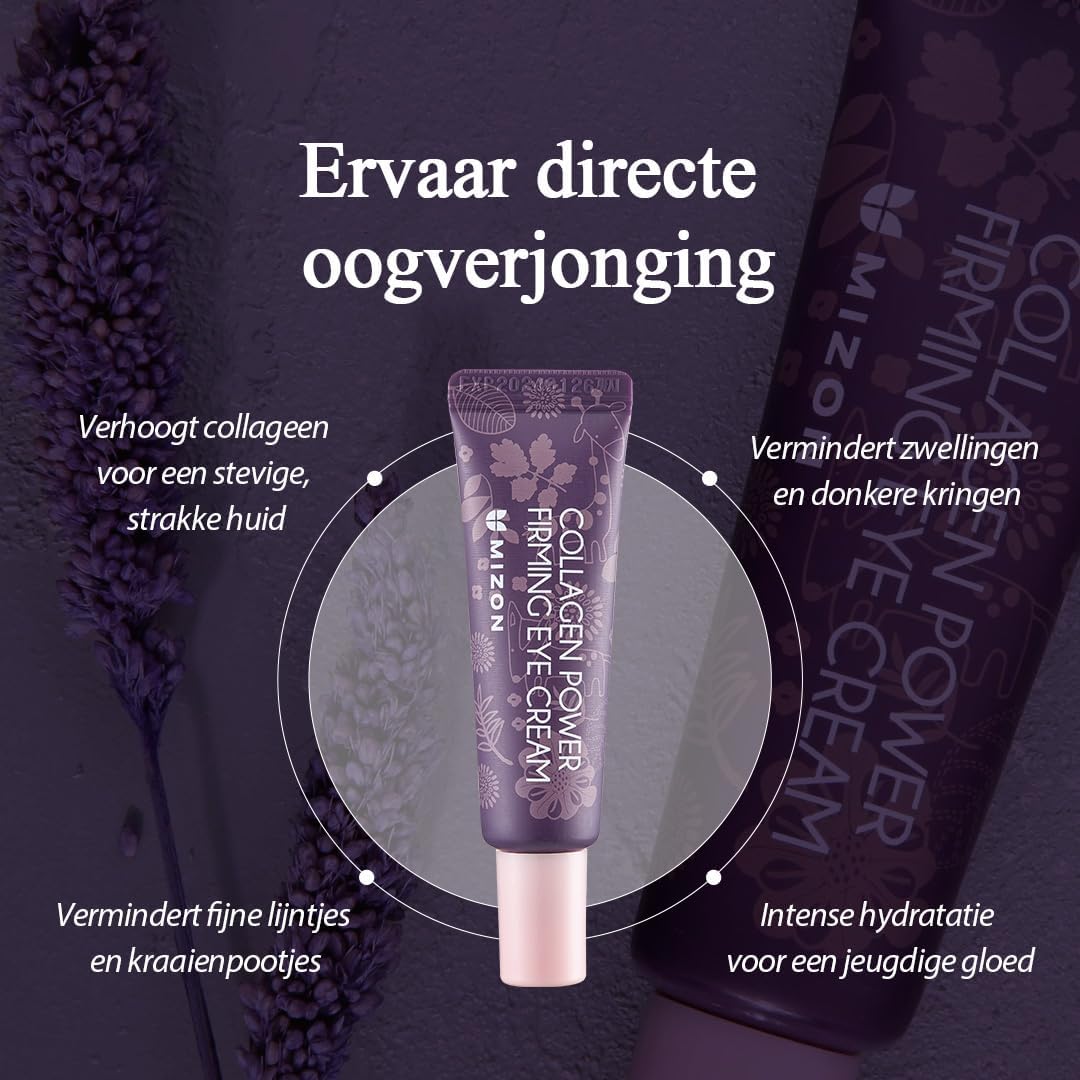 Detalle de MIZON MZFIET Collagen Power Firming oogcrème met marien collageen