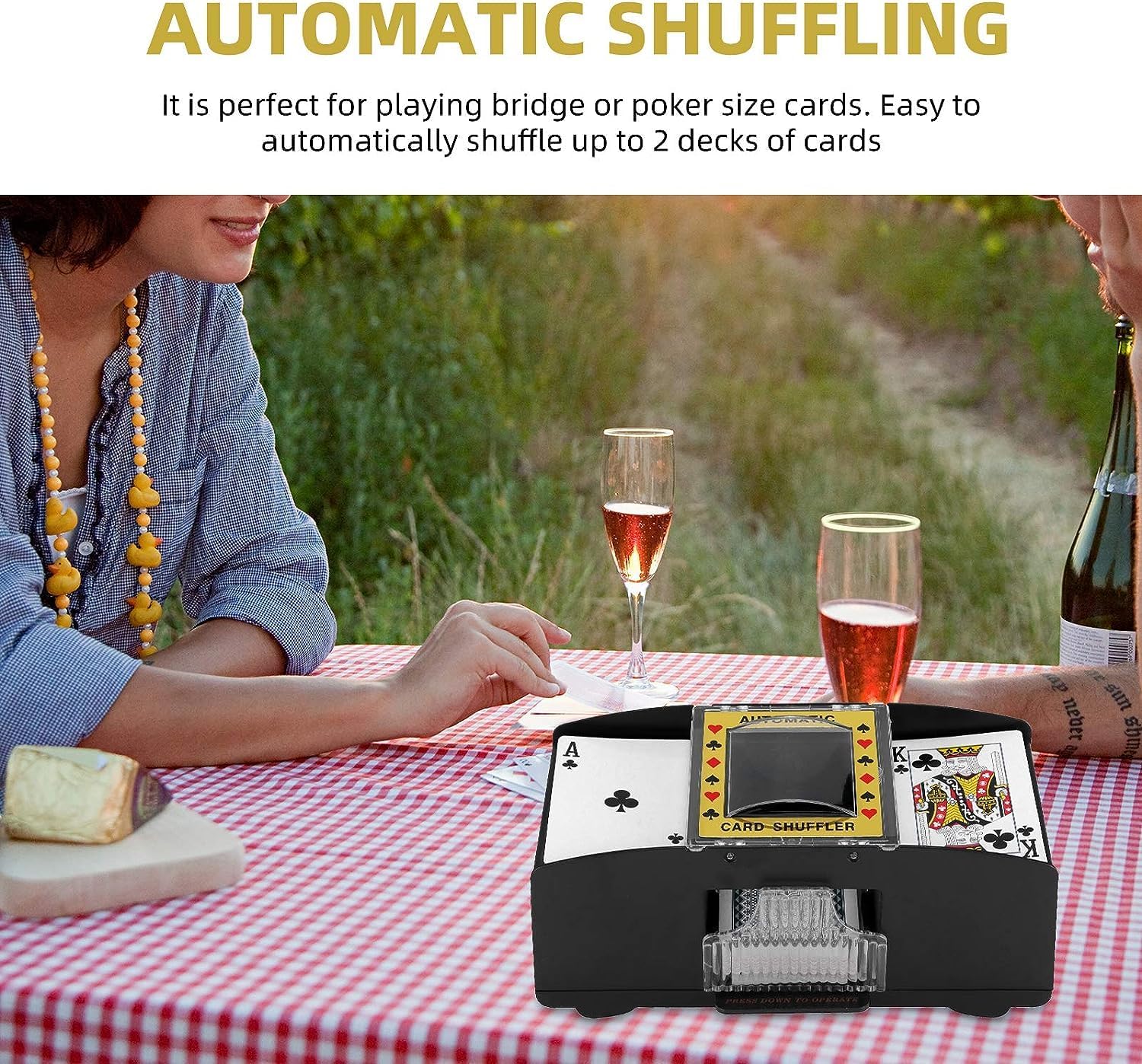 Thumbnail 4 de Automatic Card Shuffler Machine 2‑deck USB
