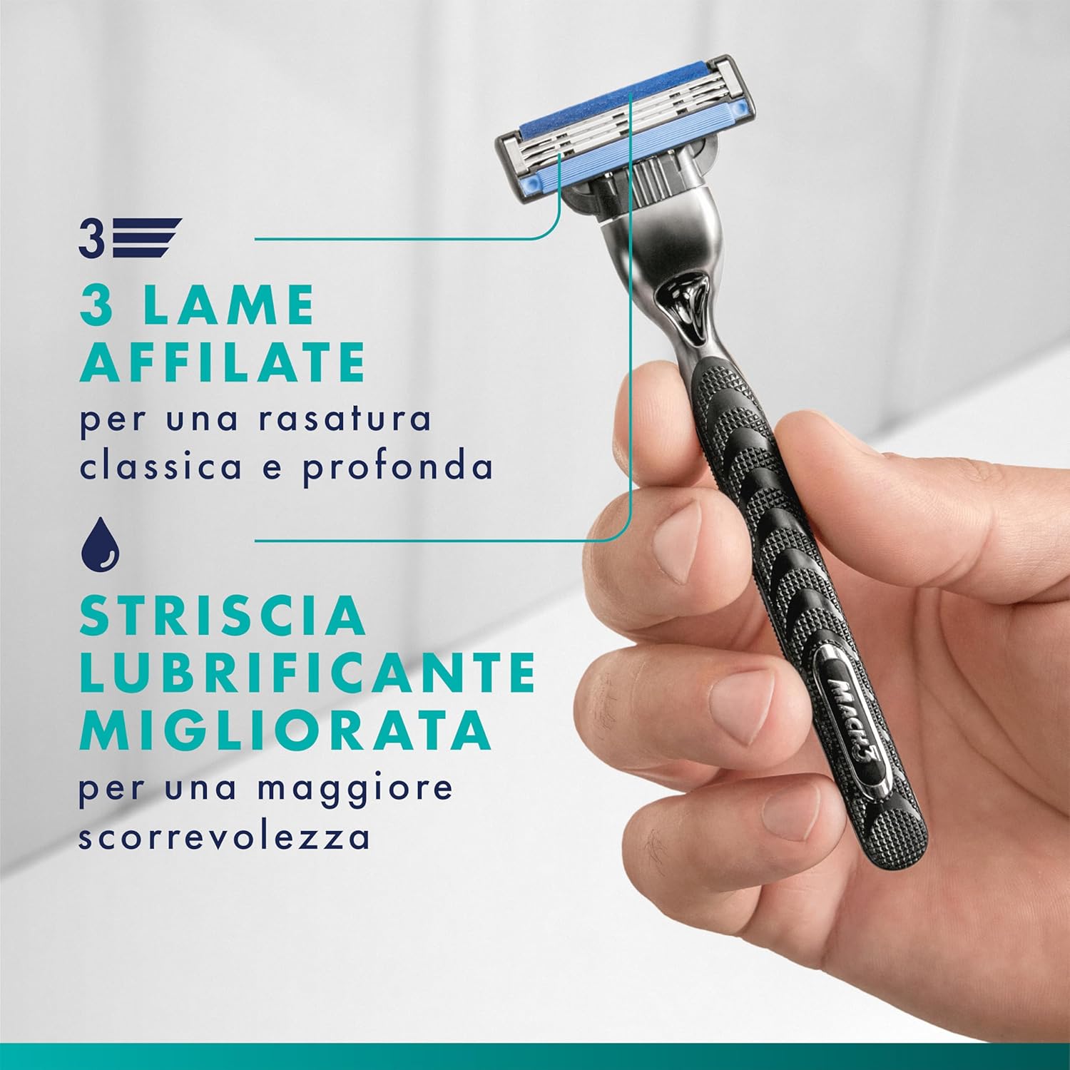 Thumbnail 5 de Gillette Mach3 Base 15 lamette di ricambio: lama prolungata con banda lubrificante