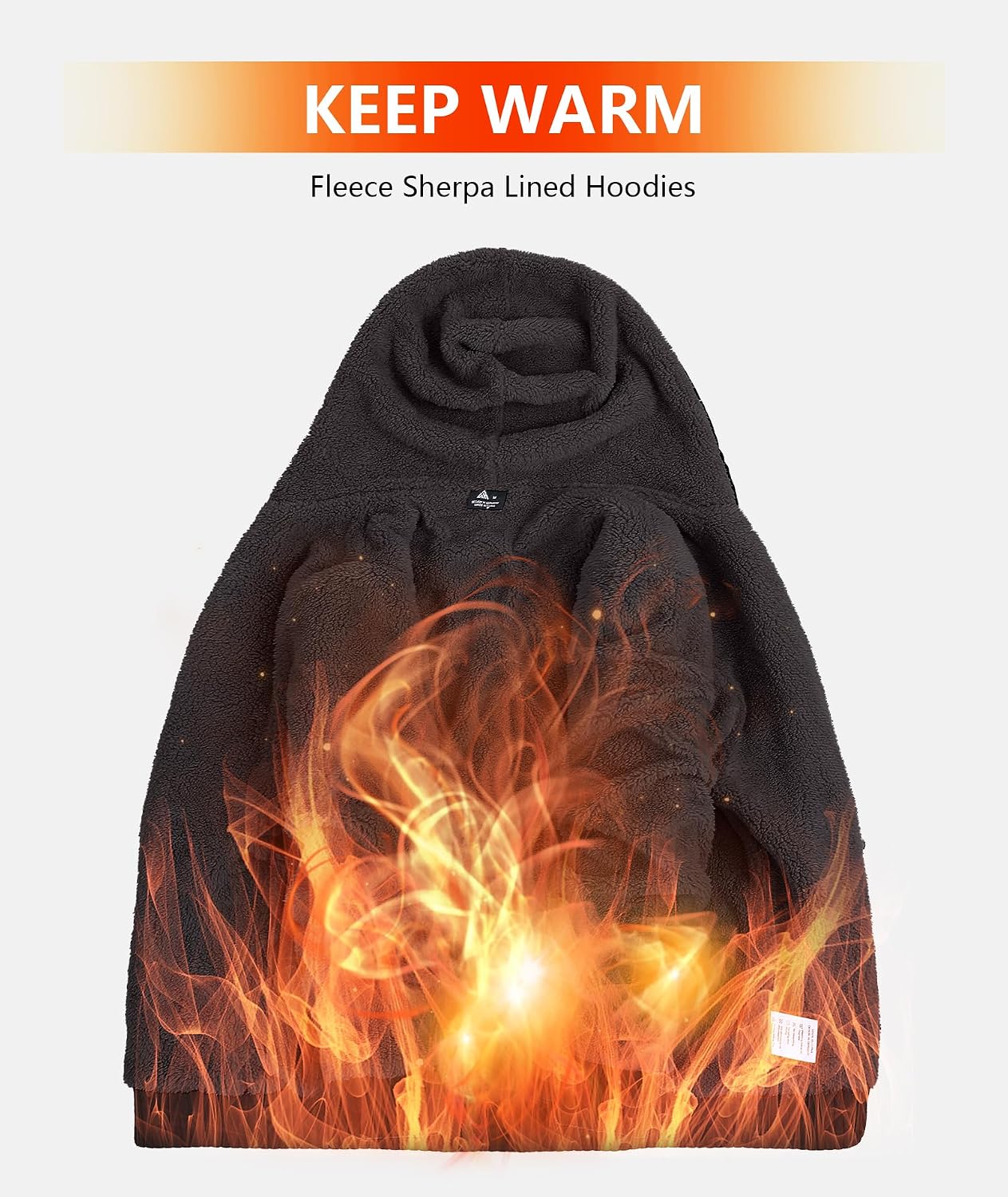 Detalle 2 de ZITY Men's Sherpa-Lined Zip-Up Hoodie