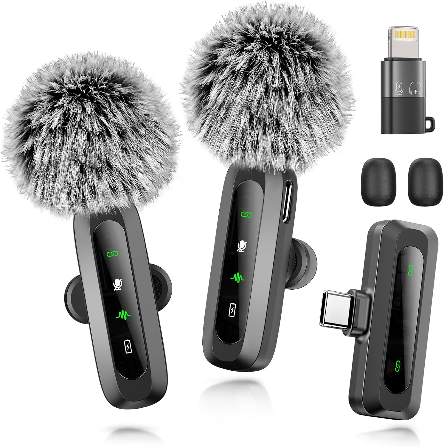 Detalle de Utsund K3 Wireless Lavalier Microphones, 2-Pack with Noise Reduction