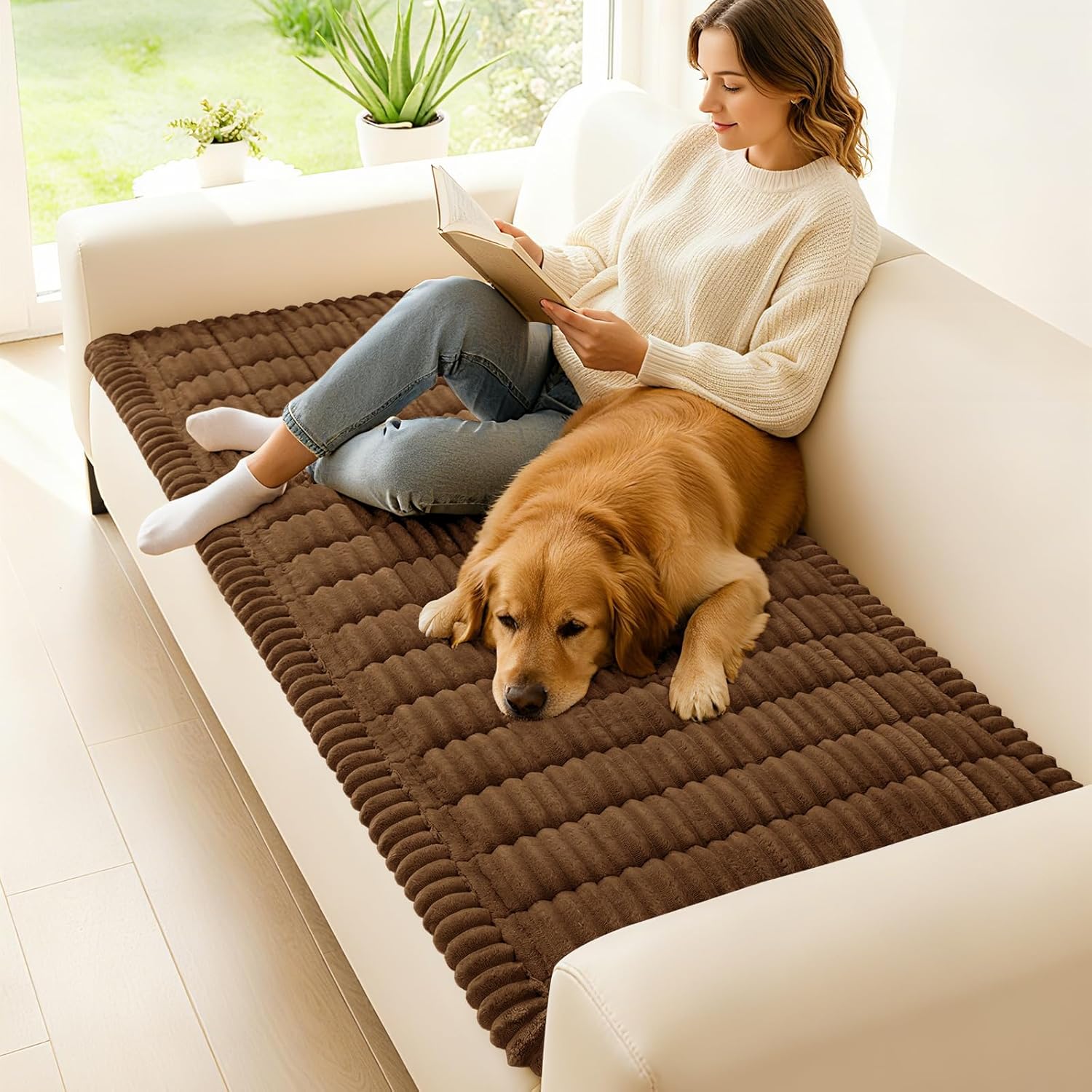 Thumbnail 1 de hyha Couch Cover for 3 Cushion Sofa 27.6x70.9