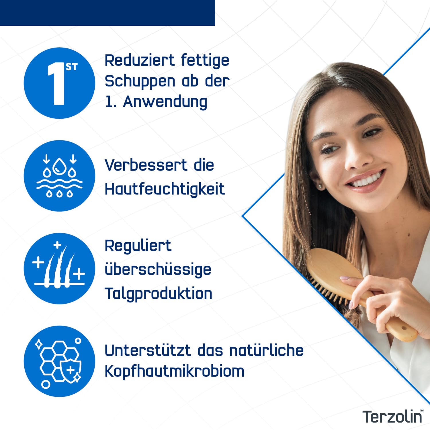 Detalle de Terzolin® Expert Schuppen-Shampoo für fettige Kopfhaut mit Juckreiz & Schuppen – 200 ml