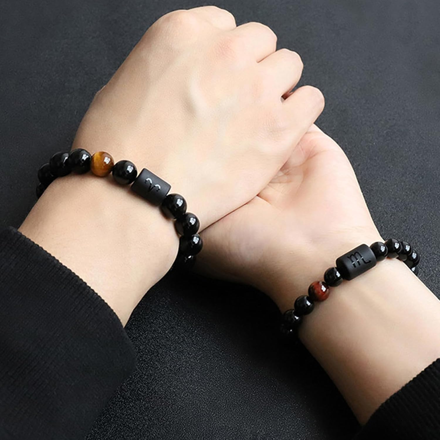 Thumbnail 5 de Caimeytie Damen Sternzeichen-Armbänder – Elastische Perlen, 19 cm, Geschenkset (2 Stück)