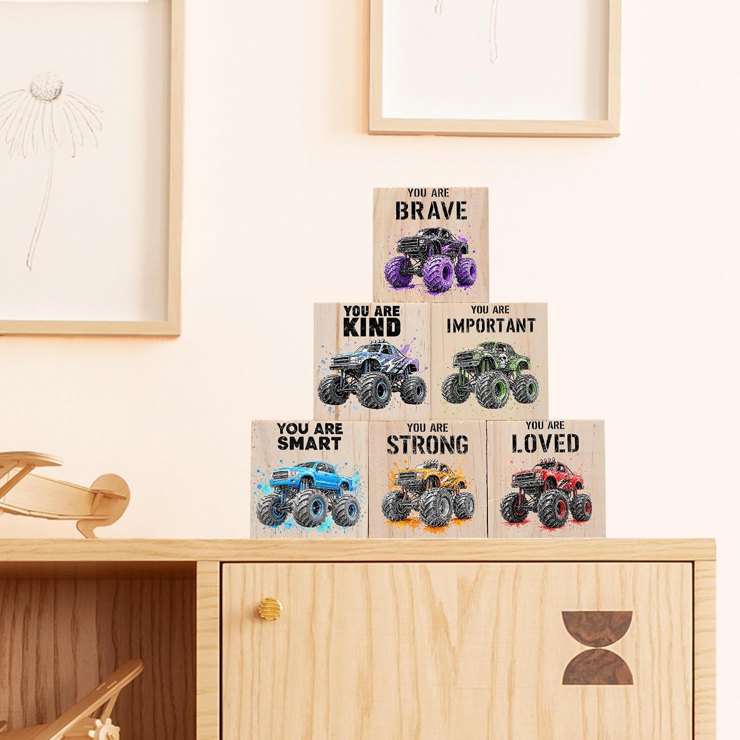 Detalle de Woodland Nursery Decor Blocks, Wood
