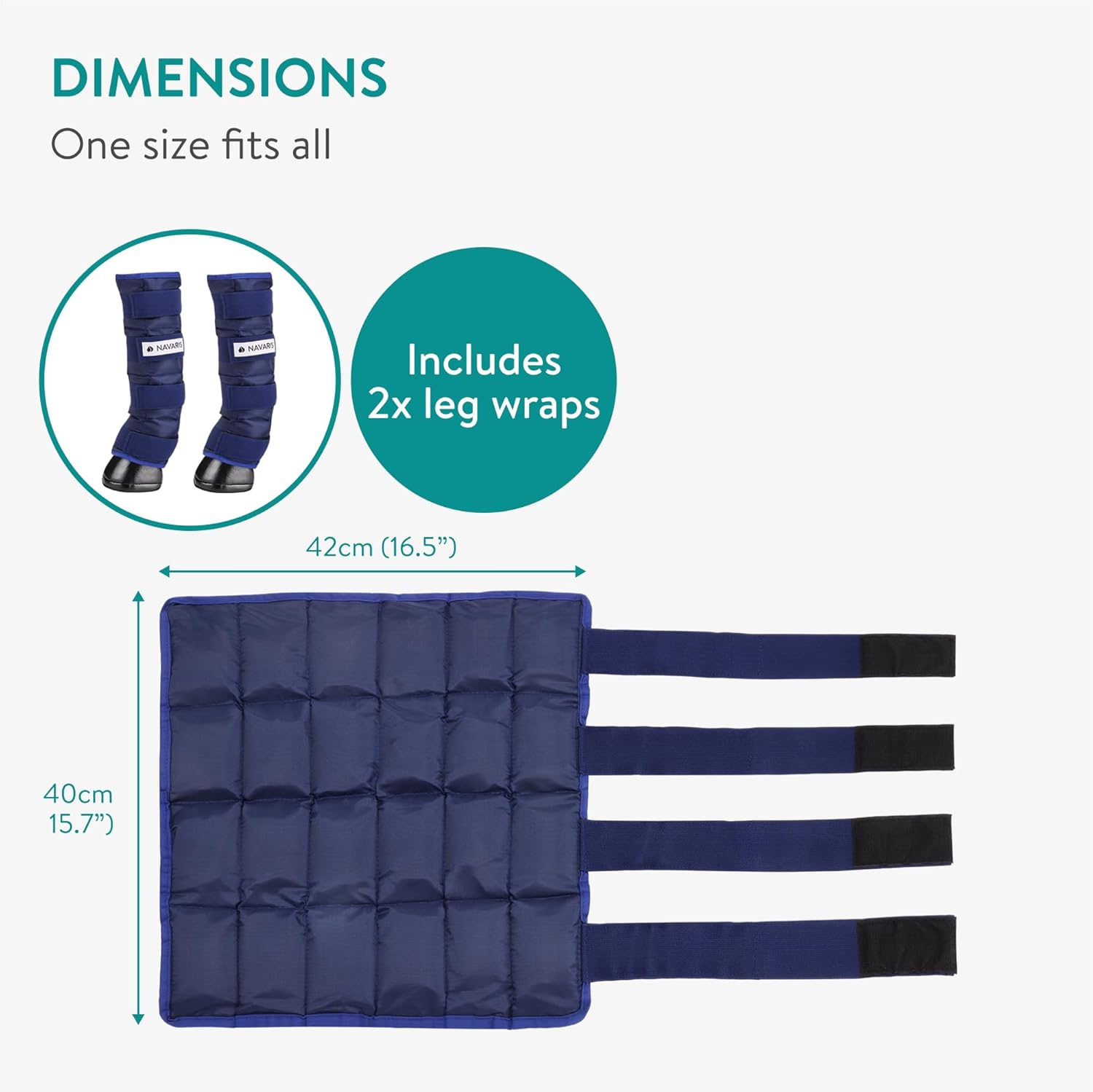 Thumbnail 5 de Navaris Horse Cooling Leg Wraps (Ice Boots) – Robust, One Size Fits All, 2 Pack
