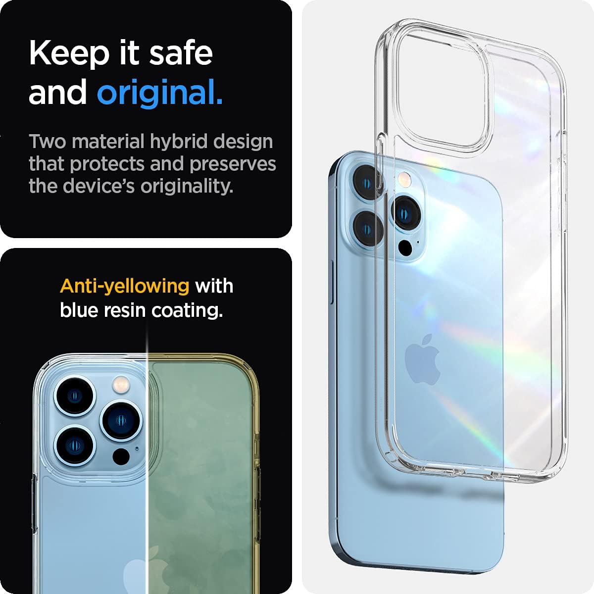 Thumbnail 3 de Spigen Ultra Hybrid pour iPhone 13 Pro, transparent