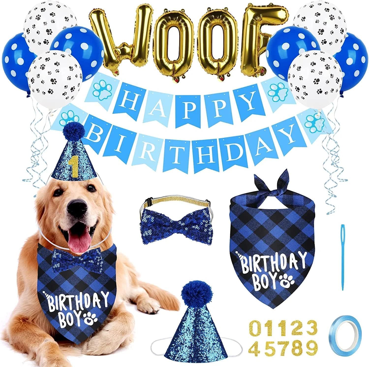 Detalle de CHUKCHI Dog Birthday Party Supplies for Pets