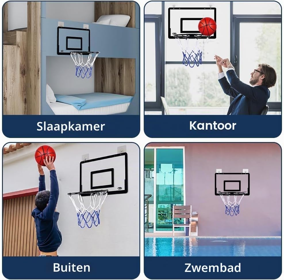 Thumbnail 4 de OSDUE 3644147 mini-basketbalringset met 4 ballen en beschermende vulling