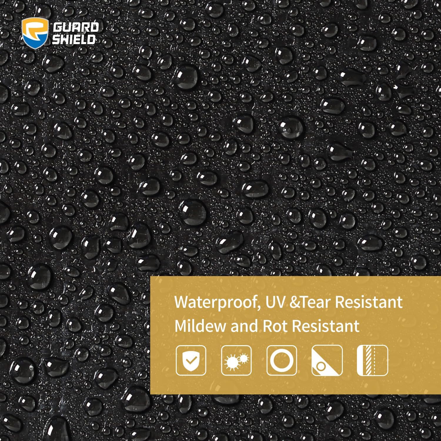 Thumbnail 2 de GUARD SHIELD Super Heavy Duty Black/Silver Tarp Cover (16x16 ft) 16mil Thick