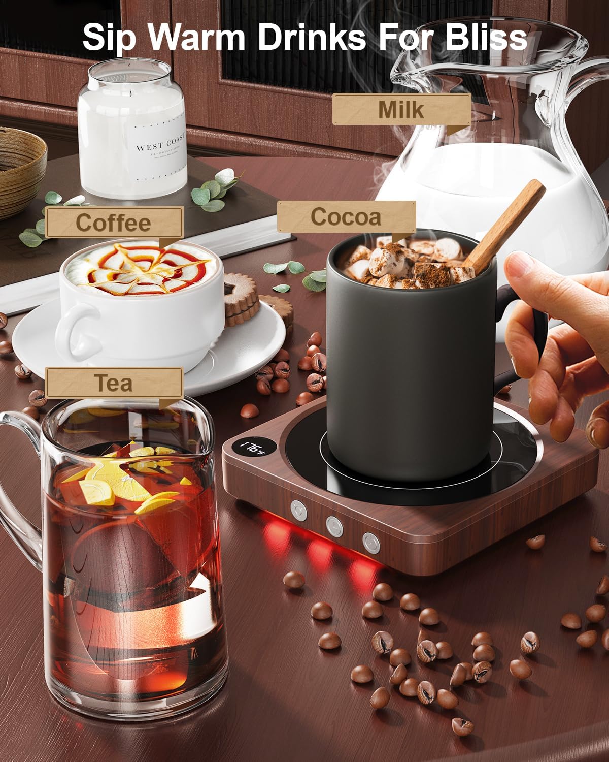 Detalle 2 de House Gem 36W Mug Warmer 5.2in Plate