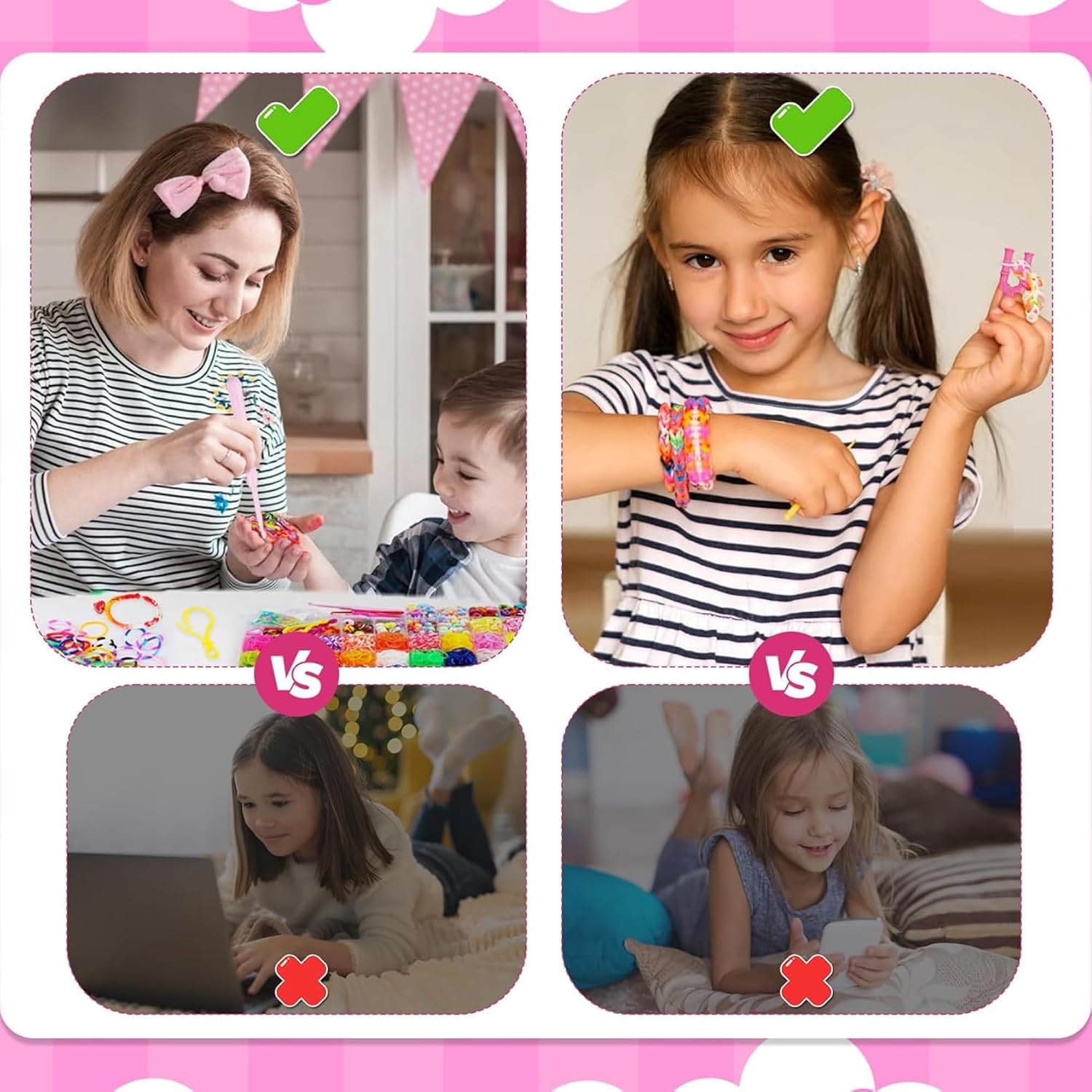 Detalle 2 de 17000+ Loom Band Kit (32 Vibrant Colours) with Charms, Tools & 3-Layer Storage Box