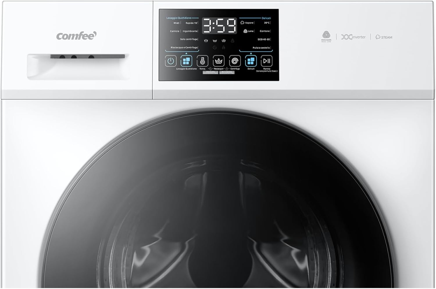 Thumbnail 2 de COMFEE' Lavatrice 9 kg A-10% con Motore Inverter Silenzioso – igiene e risparmio energetico