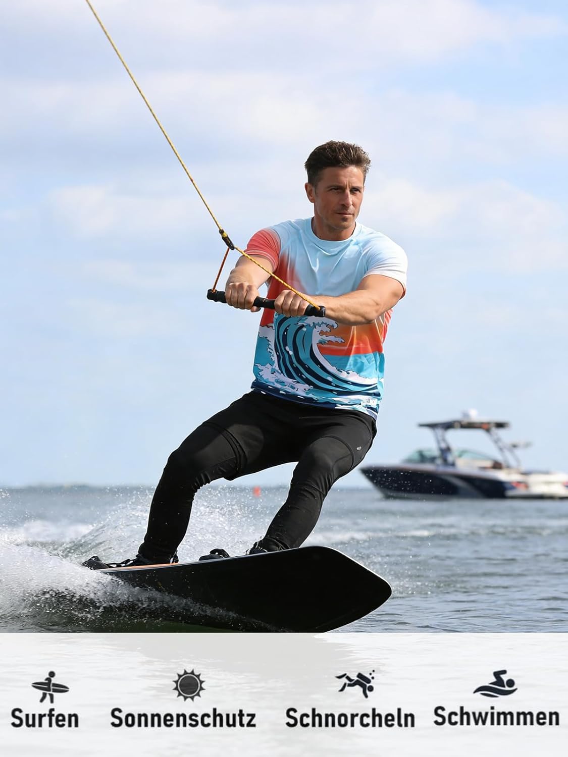 Thumbnail 2 de VAYAGER Maillot de Bain à Manches Courtes pour Homme – Rashguard UPF 50+ et Séchage Rapide, Anti-UV