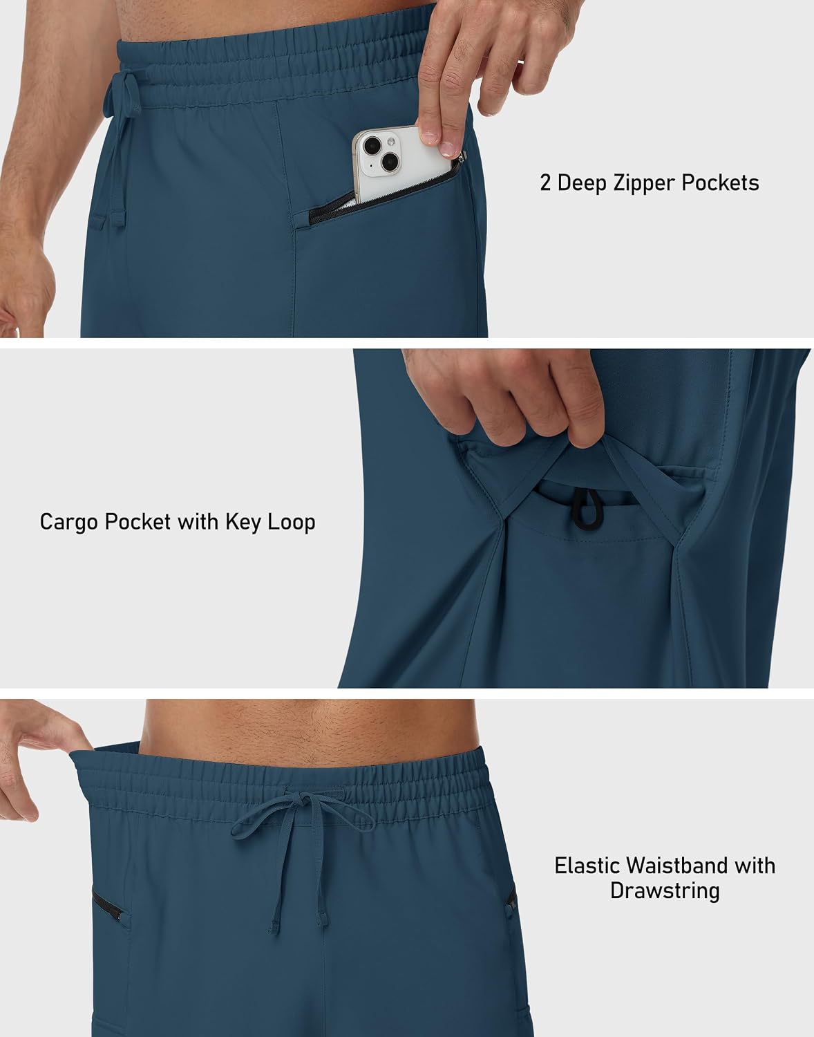 Detalle 2 de MIVEI Men's Swim Trunks, 11-Inch Inseam