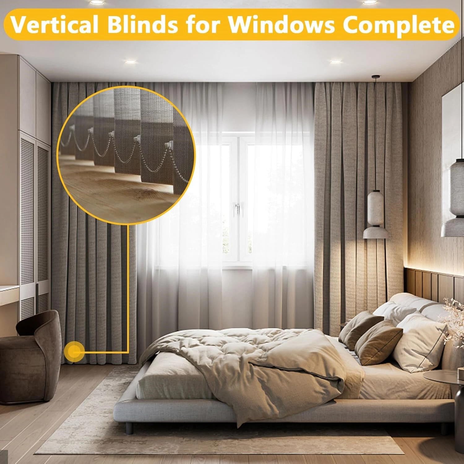 Detalle 2 de Zhiyu666 vertical blind weights and chains set (50 weights + 20m chain) for 89mm slats