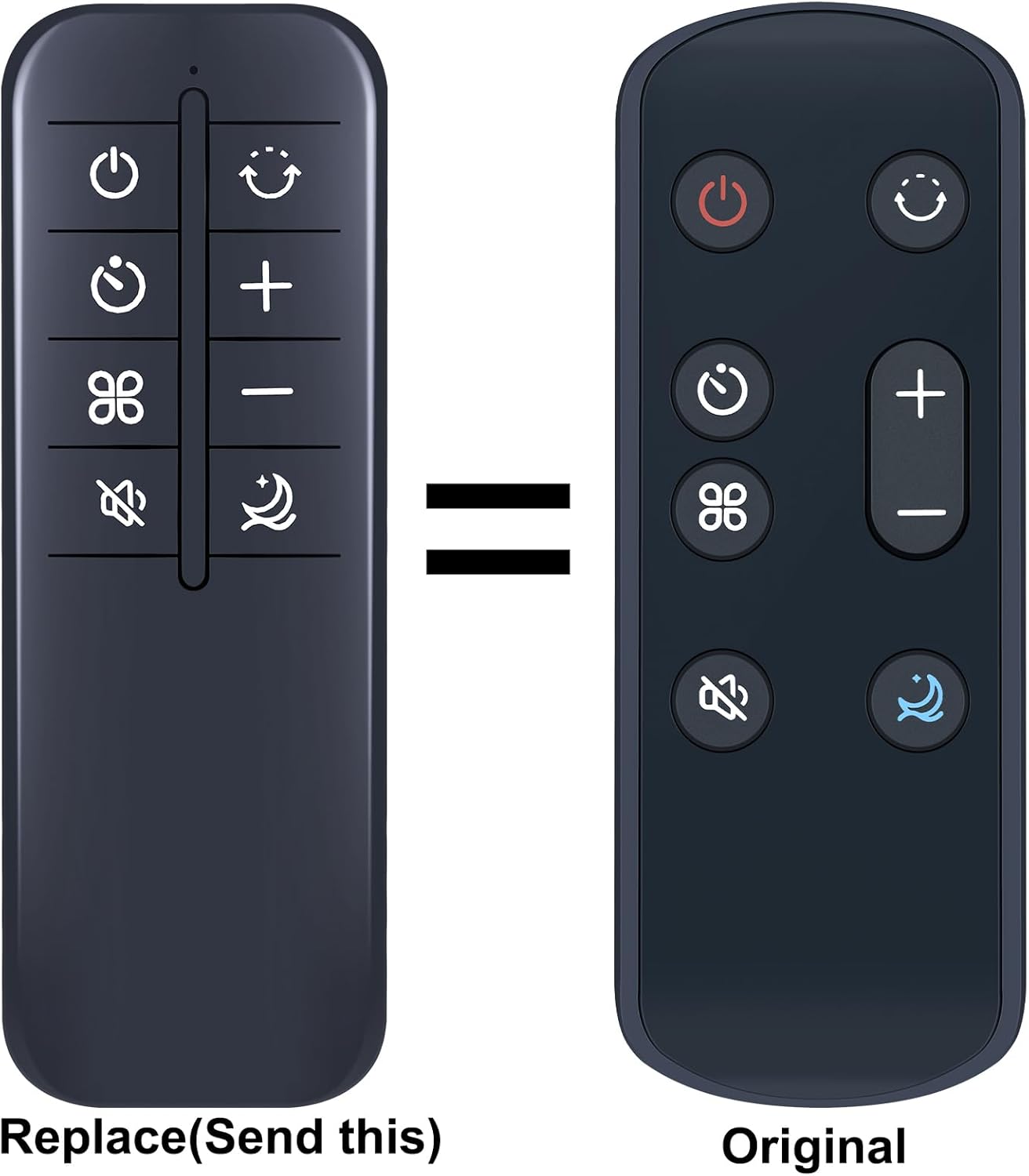 Thumbnail 1 de TCNOUMT Replacement Remote Control for LEVOIT 36 inch Tower Fan & Air Purifier (LTF-F361/LTF-F362) White
