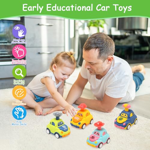 Thumbnail 2 de BelleStyle Coches Juguete para Bebés 1 Año — Conjunto Press-and-Go (4 Coches)