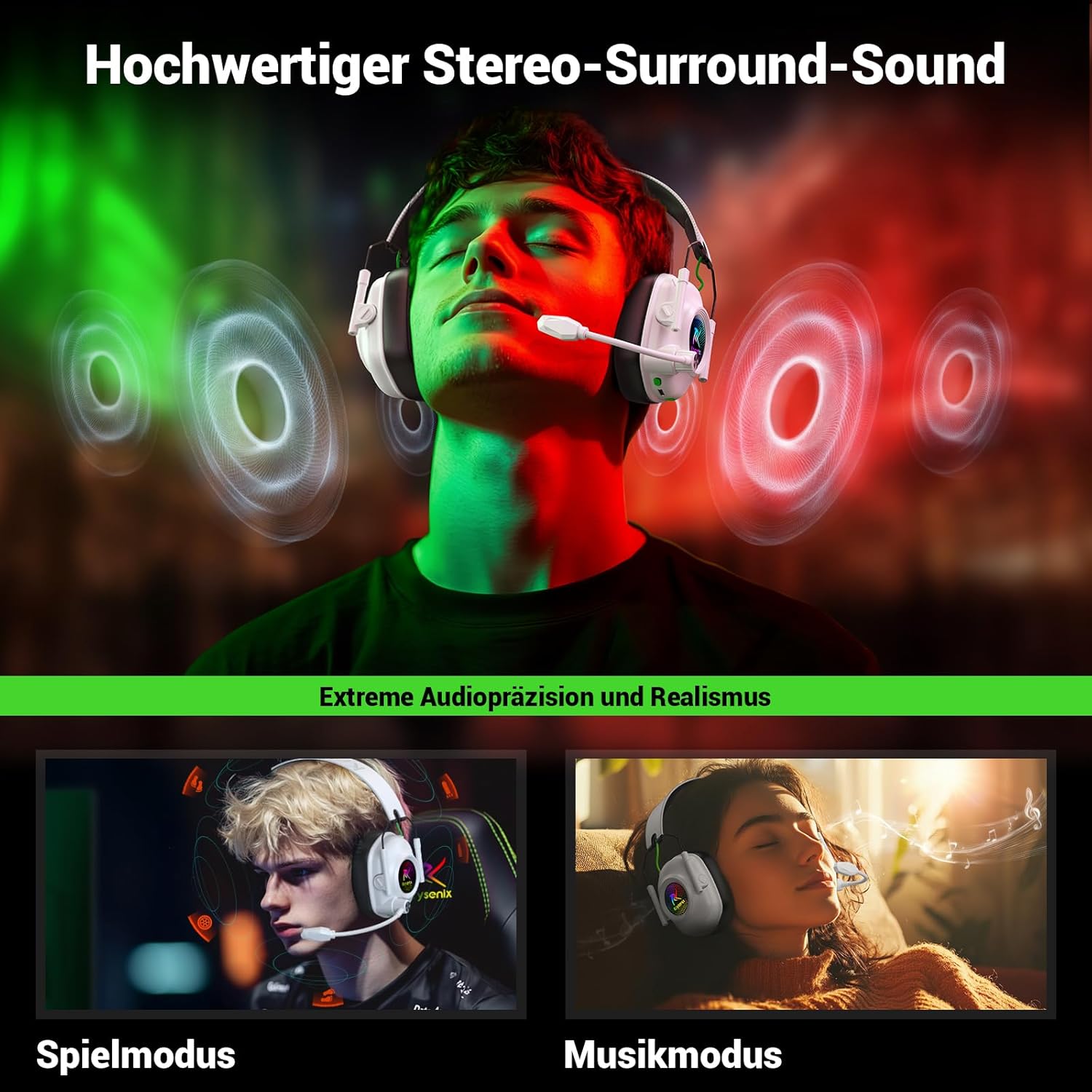 Thumbnail 1 de Krysenix KGH2 Gaming Headset 40 Stunden