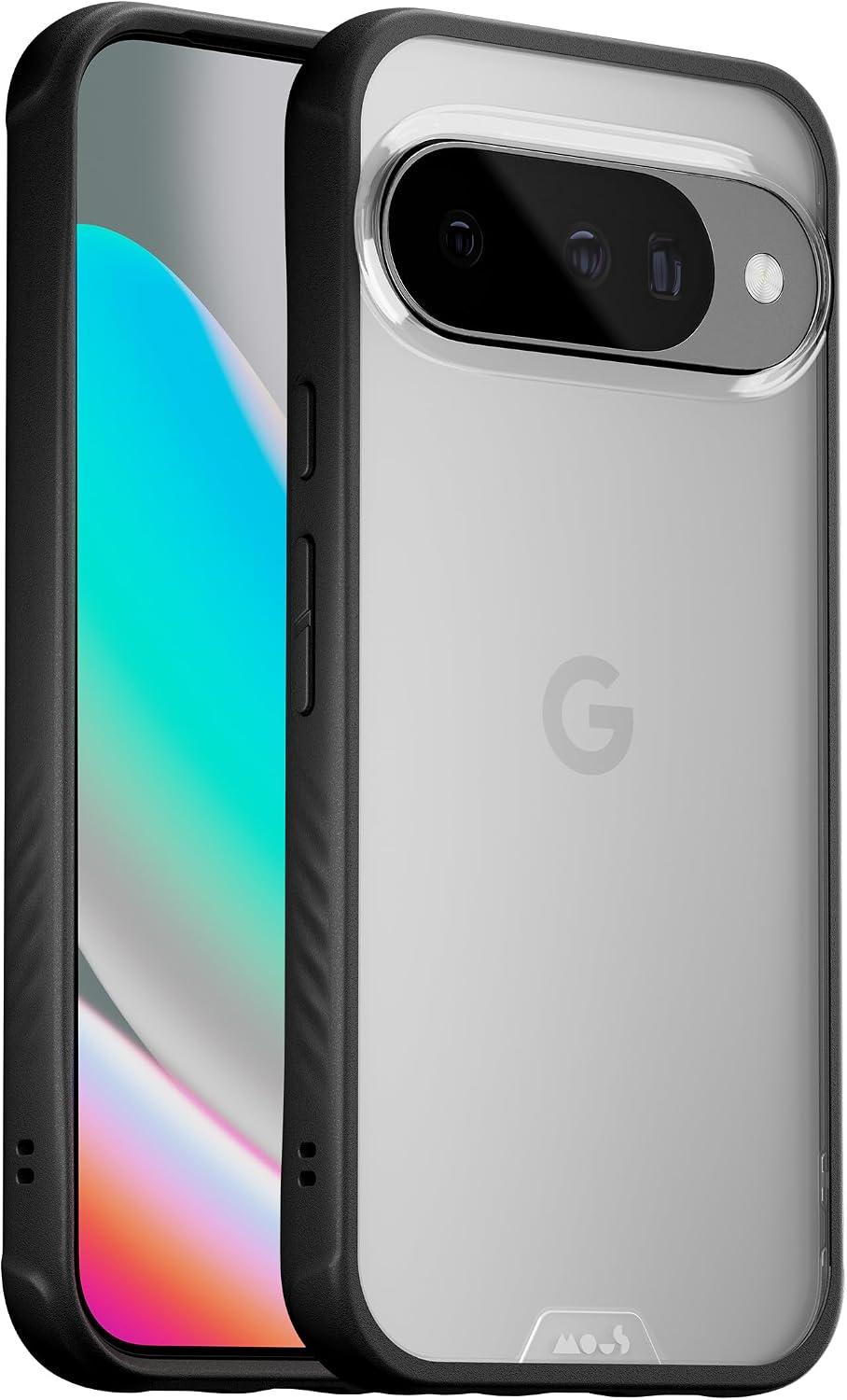 Detalle de Mous Clarity per Google Pixel 10 / 10 Pro (2025) con protezione anti-graffio e anti-ingiallimento