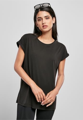 Detalle de URBAN CLASSICS Maglietta Donna a Maniche Corte Oblique in Jersey Modal – Taglie forti XS-5XL