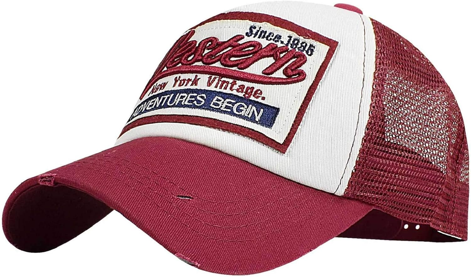 Detalle de heekpek Cappello Uomo Baseball Cappellino con Visiera Estivo Ricamato - Trucker Mesh Vari Colori