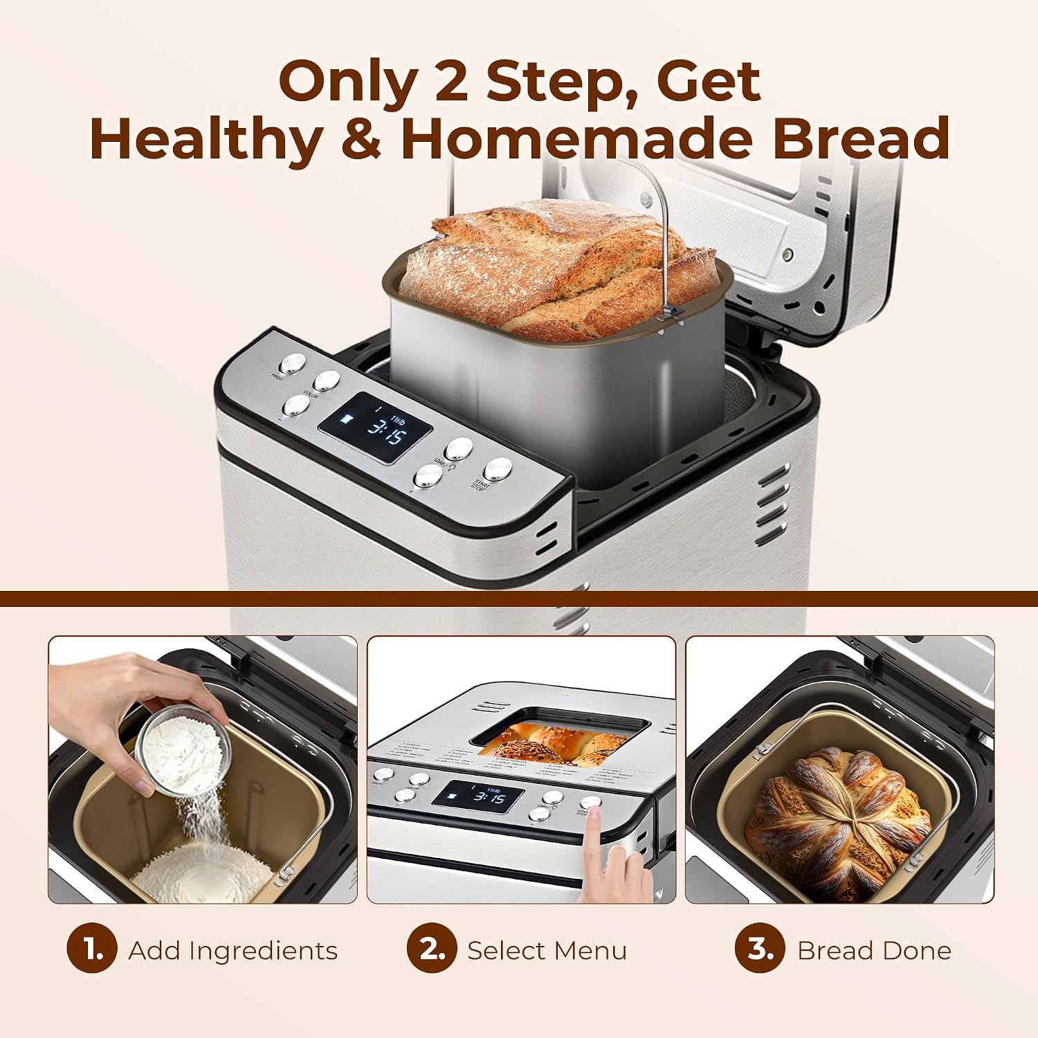 Thumbnail 2 de Rosewill 25-in-1 Bread Maker 2LB 🍞
