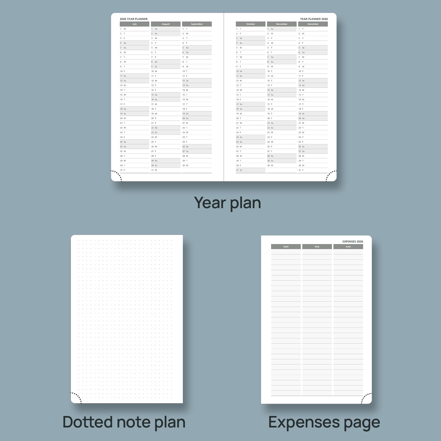 Thumbnail 4 de POPRUN Diary 2026 A5 Day‑per‑Page Planner 📓