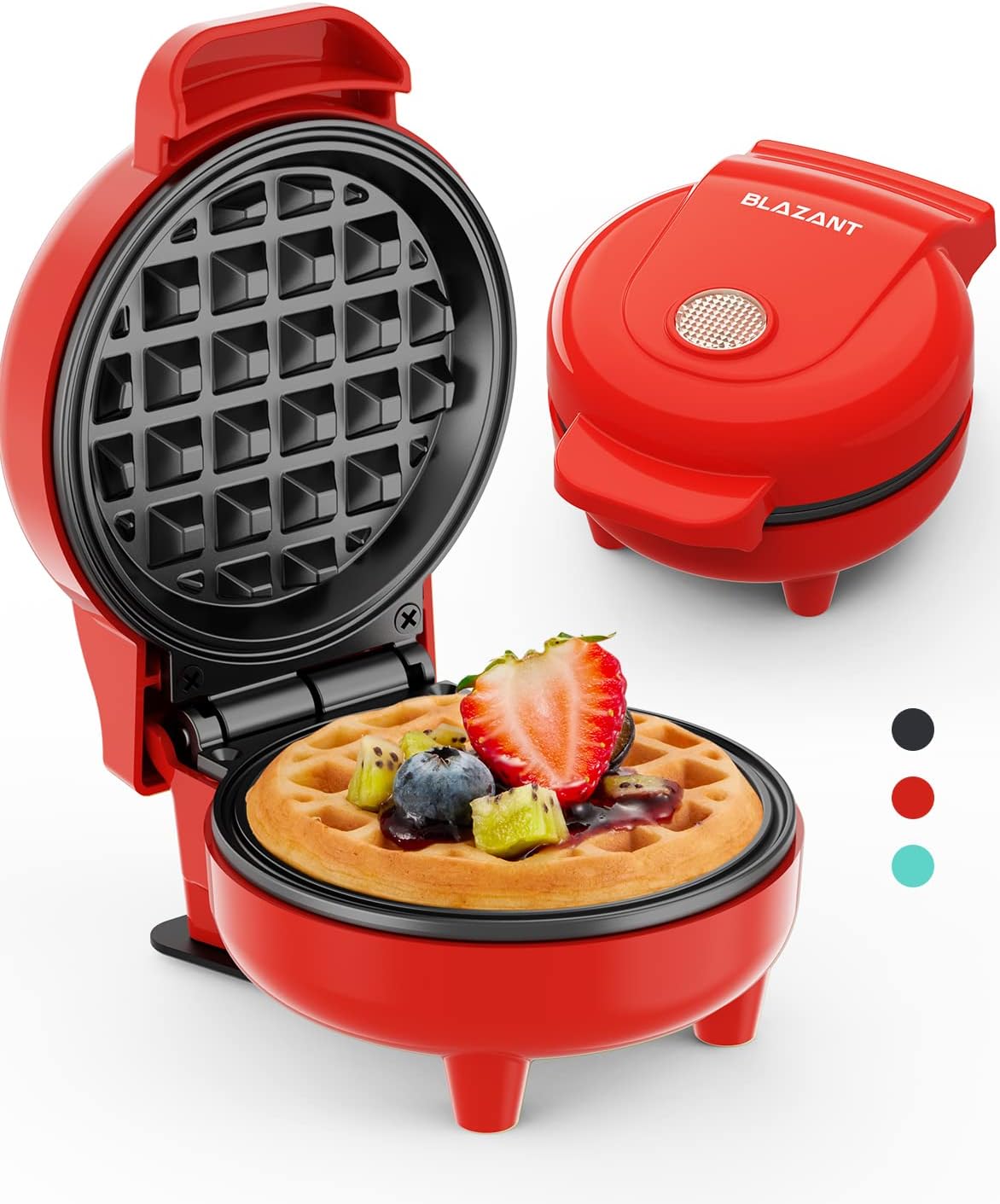 Thumbnail 6 de Waffle Maker Mini Small Compact Design by BLAZANT: 4-inch, 550W, Nonstick for Breakfast and Snacks