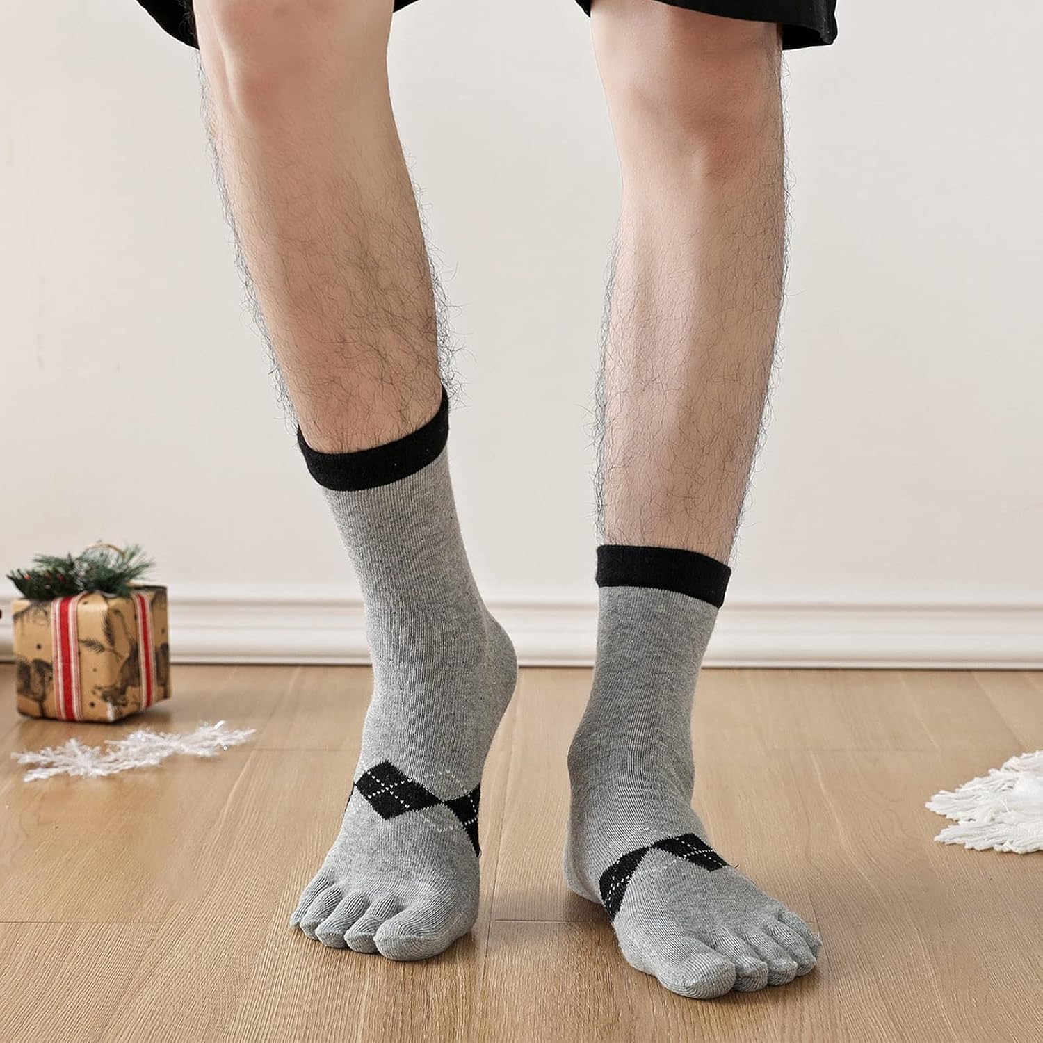 Thumbnail 1 de PUTUO Chaussettes à 5 doigts pour homme en coton (EU 39-44) – lot 3/4/5 paires