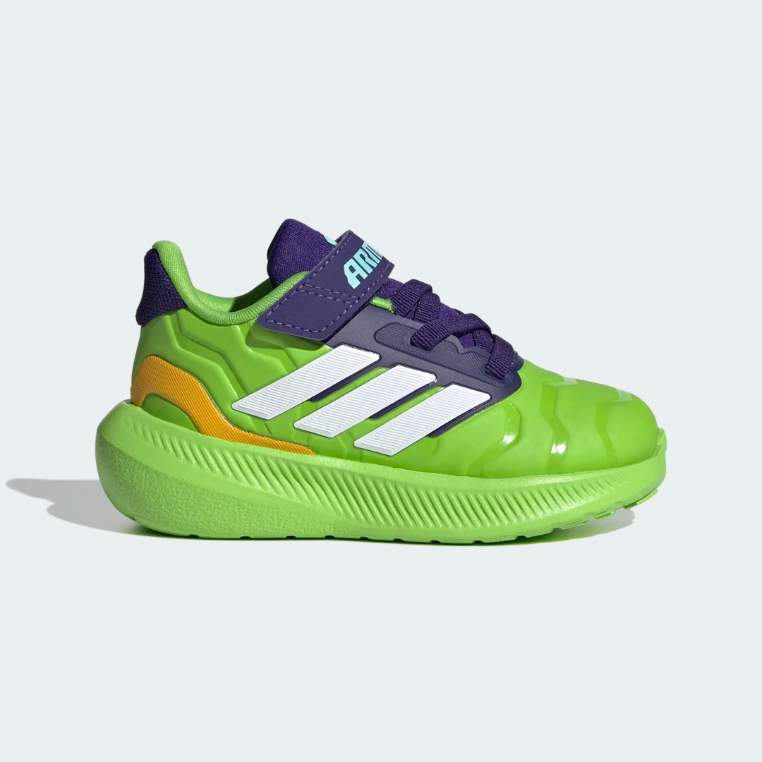 Detalle de Zapatilla adidas Marvel Iron Hulk Runfalcon 5 (Bebés) – verde, para primeros pasos