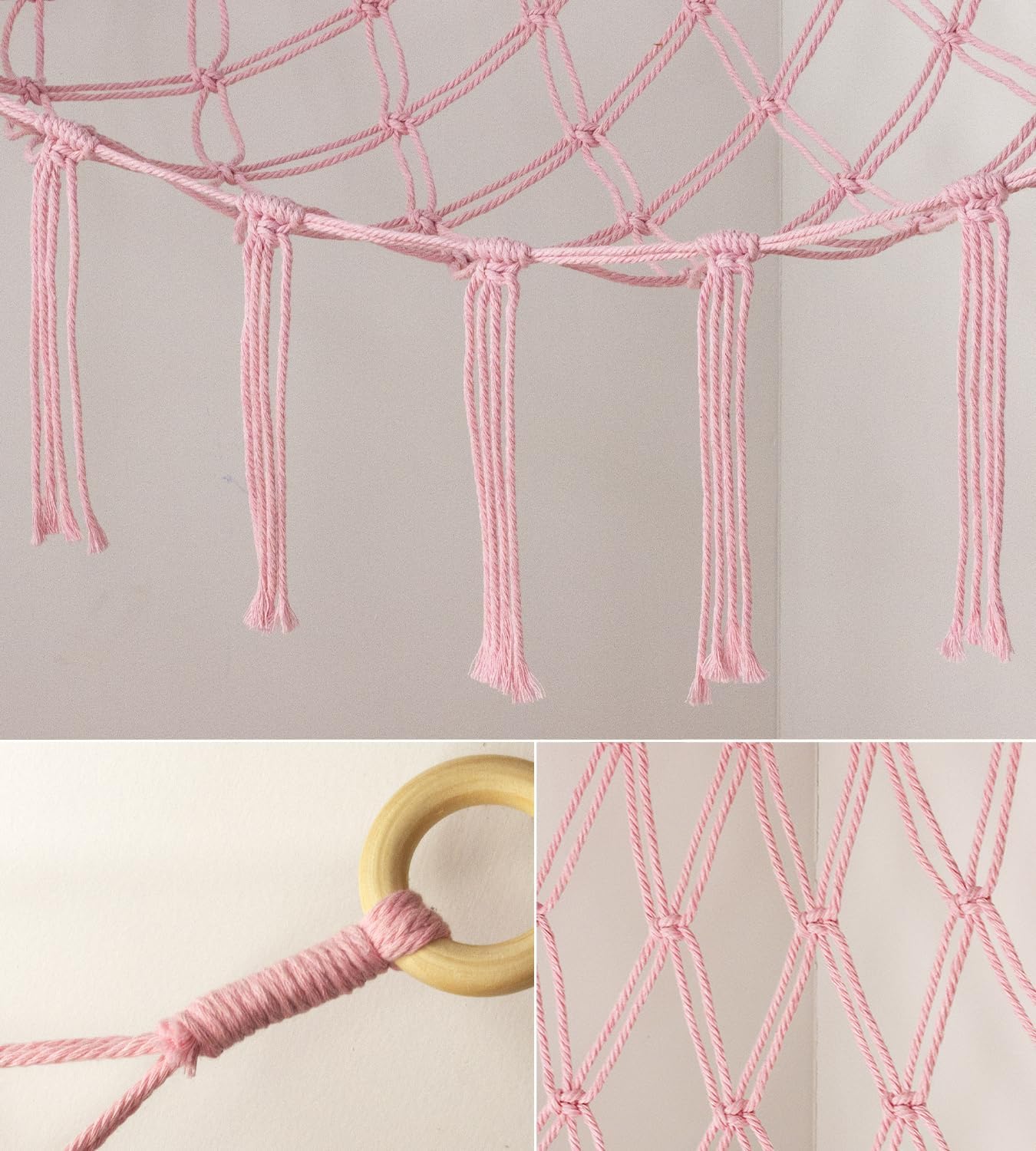 Detalle de Baby Teddy Hammock: Plush Toy Storage Net for Nursery and Kids' Rooms