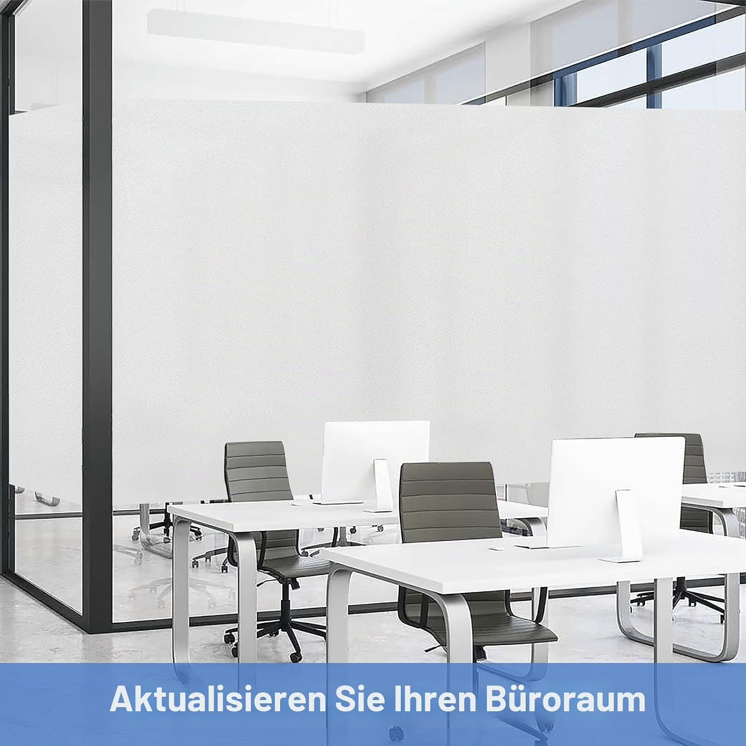 Thumbnail 5 de Volcanics Fensterfolie blickdicht (Milchglas-Effekt) 90 x 200 cm, statisch, klebstofffrei mit Montagewerkzeug