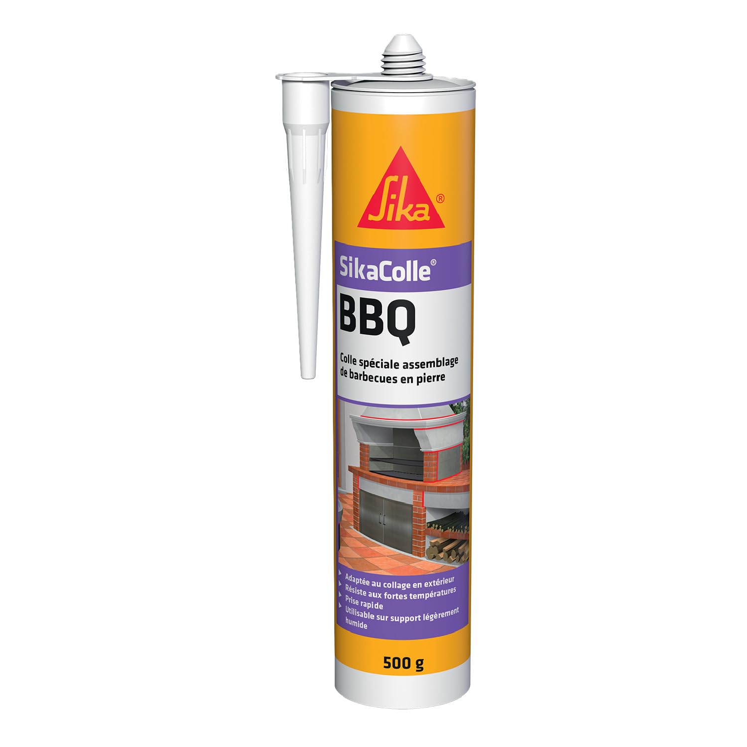 SikaColle BBQ Beige Clair – Colle spéciale pour petits barbecues en pierre (500 g) – Extérieur